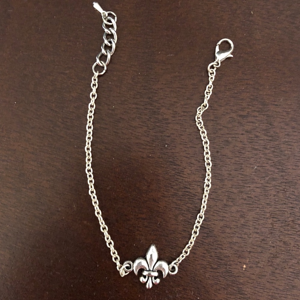 Fleur-de-lis Sterling Silver Bracelet